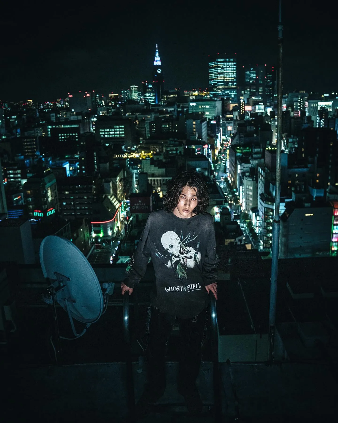 SAINT Mxxxxxx × GHOST IN THE SHELL Ghost in the Shell GS_LS TEE/GITS/BLK Big IP Ghost in the Shell co-branded model Motoko Kusanagi takes a bath Retro distressed long sleeves Ready-to-wear Assute dyeing All parts of the horse spray fade/replacement fade Correct accessories Joint LOGO wash mark/main mark/cherub mark Super complex printing reproduction Super long drawing/pattern making cycle Handmade graffiti made dirty